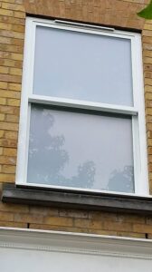 Black aluminium casement window detail