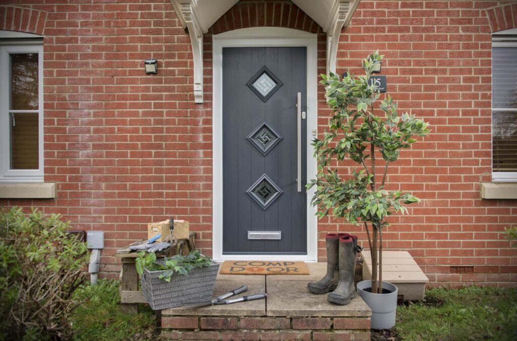 Anthracite grey composite front door exterior London home