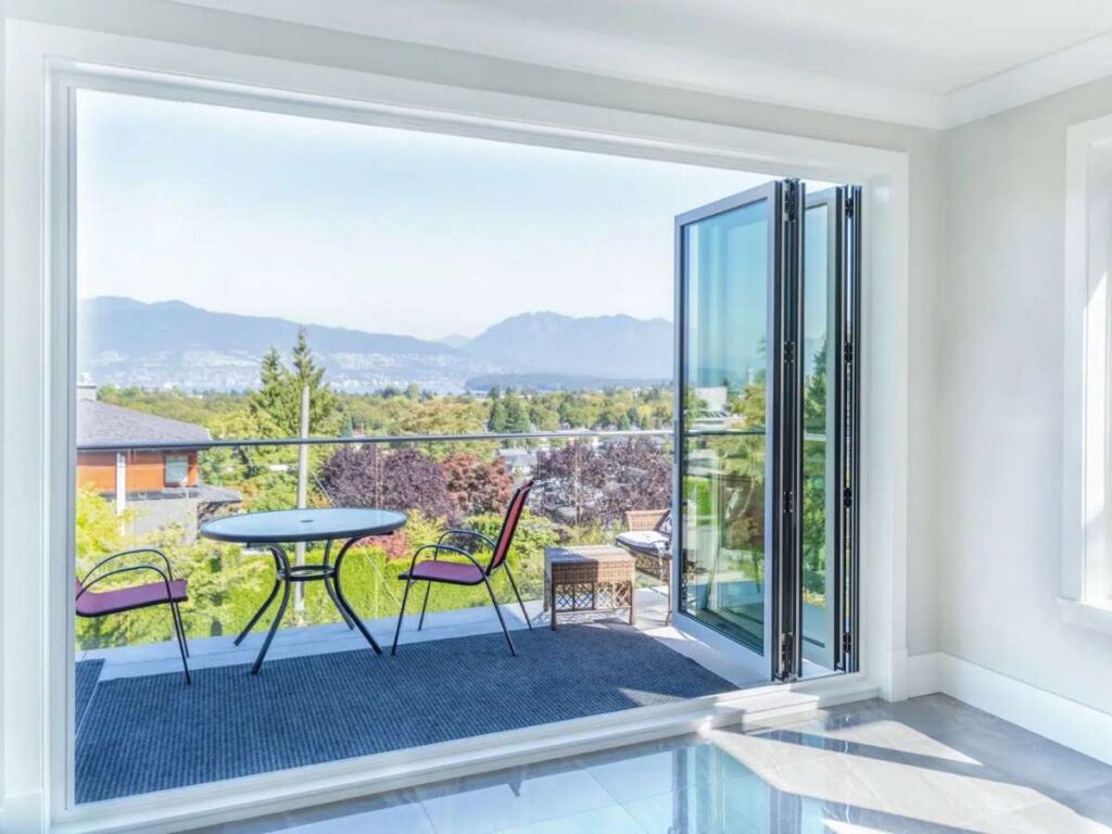 Bi-folding doors hotel apartment balcony