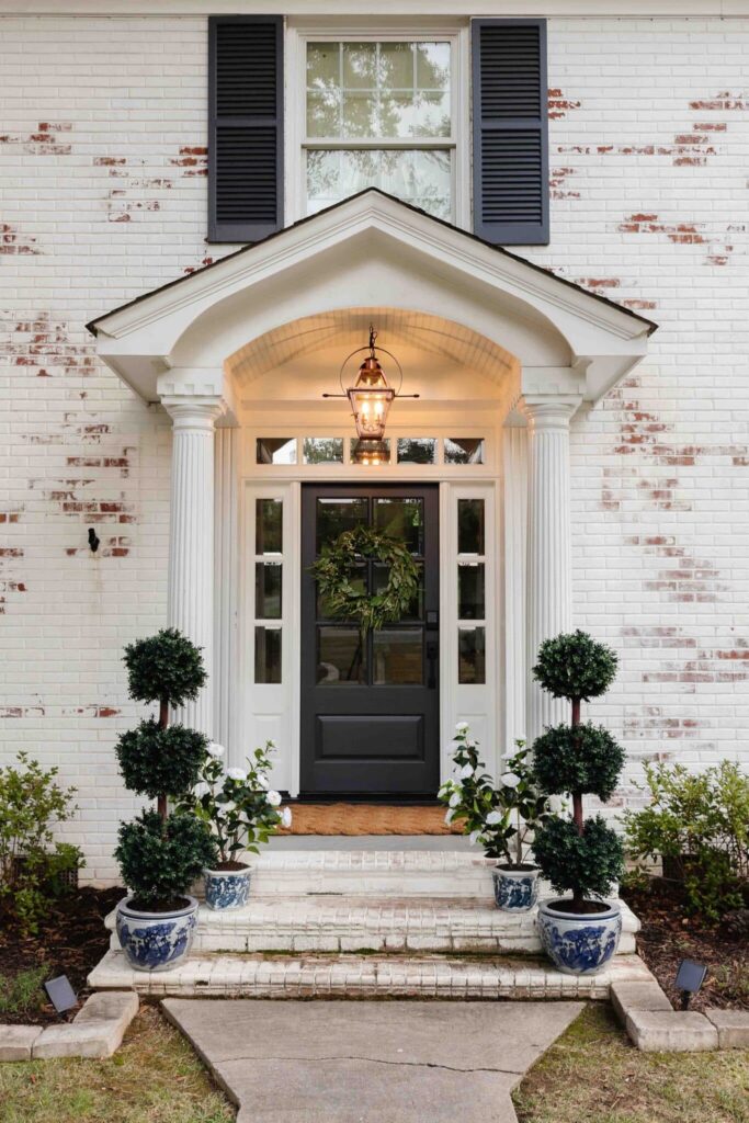 Traditional front entrance porch