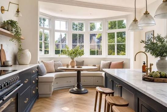 Casement window interior view