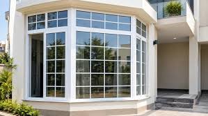 Casement windows in a home exterior