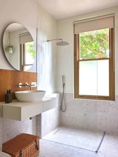 Casement windows bedroom bathroom interior