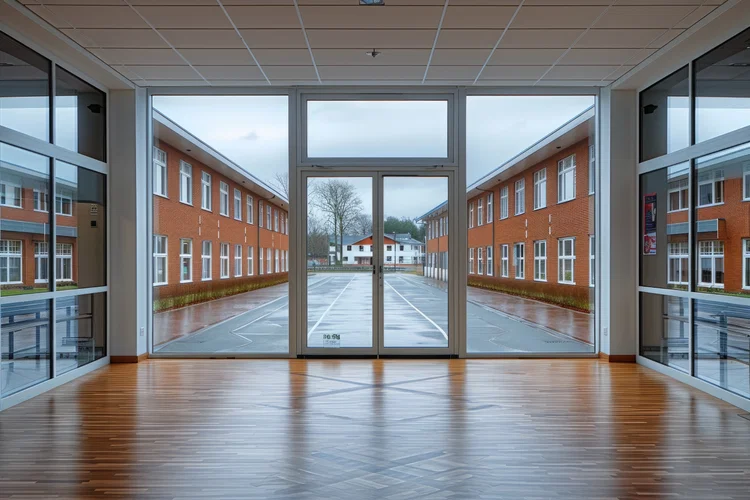 Casement windows school institution building